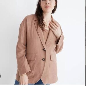 Madewell Larsen blazer cotton linen